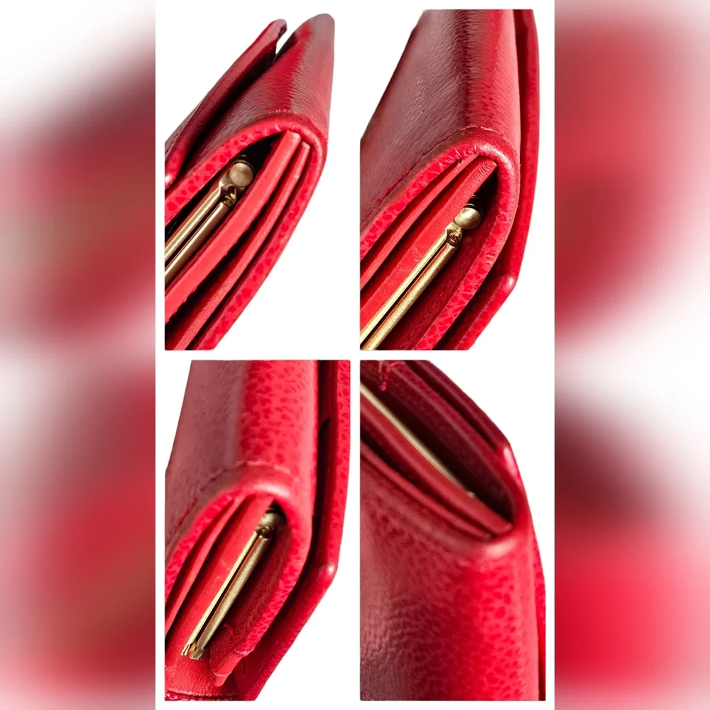 Vintage Coach Madison Envelope Clutch 4478 Red Leather Wallet Made In Italy EUC - Picture 15 of 15